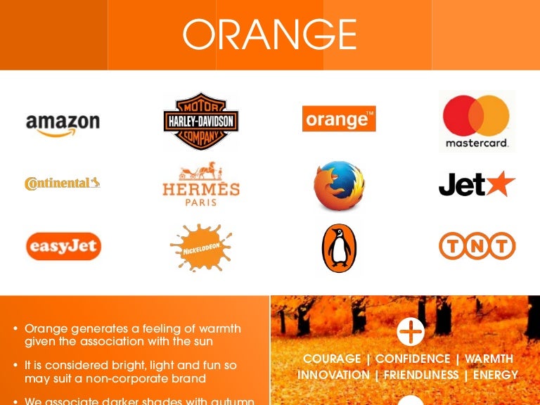 Colour in Branding ORANGE