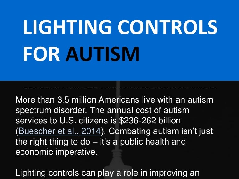 Infographic Lighting controls for autism