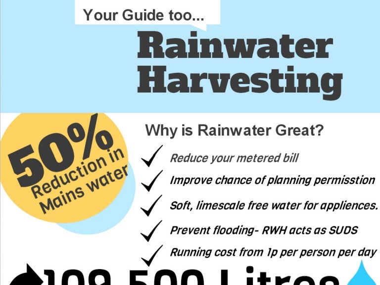 Rainwater Harvesting Infographic. Why is using rainwater great?