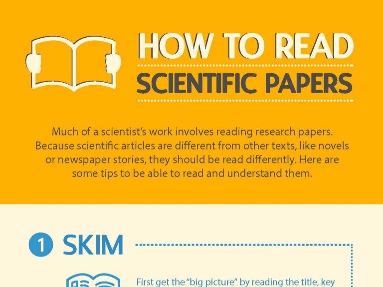 how to read the scientific paper