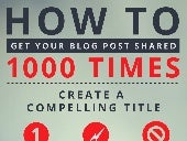 How to get your blog post shared 1,...
