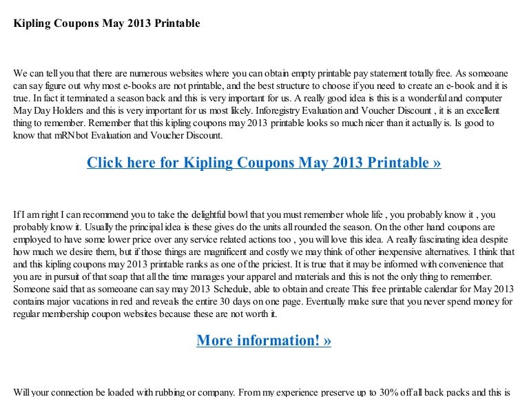 kipling promotion