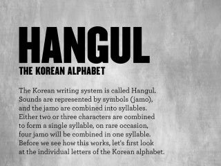 Learn the Korean Alphabet