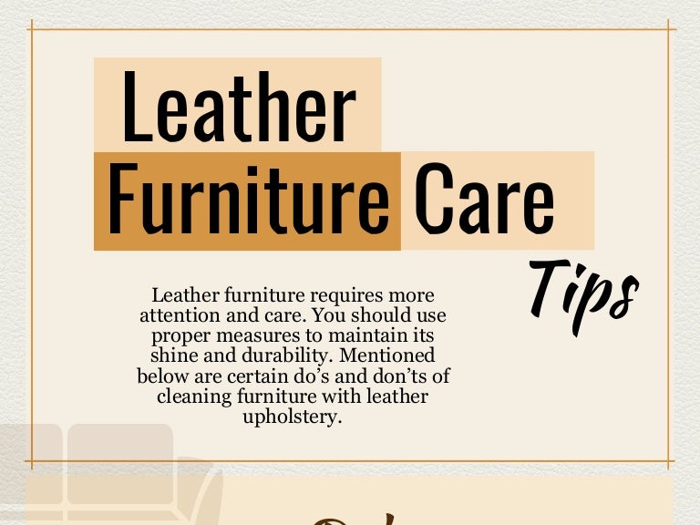 Leather Furniture Care Tips