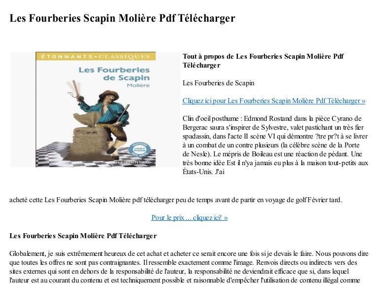 Les Fourberies De Scapin