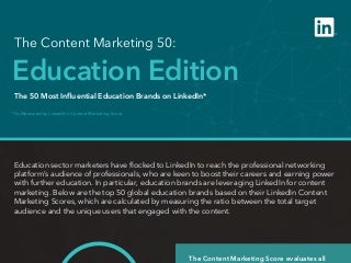 The 50 Most Influential Education Brands on LinkedIn