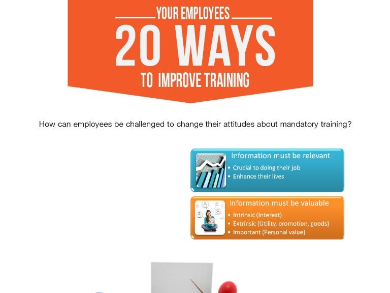 20 Ways to Improve Mandatory Training. Mandatory Training Tips.