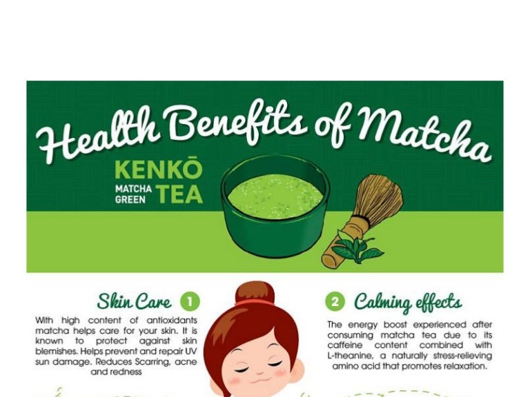 Matcha Green Tea Health benefits Infographic by