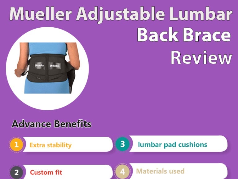 Mueller Lumbar Back Brace Support Belt Review Infographic