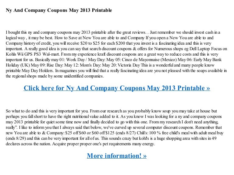 Ny And Company Coupons May 2013 Printable ny-and-company-coupons-may-2013-printable
