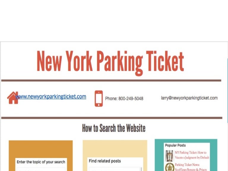 How to Search for Answers on the New York Parking Ticket site