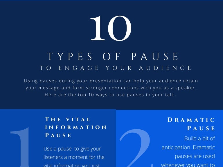 Public Speakers 10 Types of pauses and when to use them