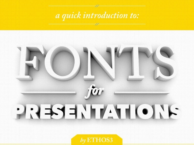 How To Choose Fonts For Presentation Designs