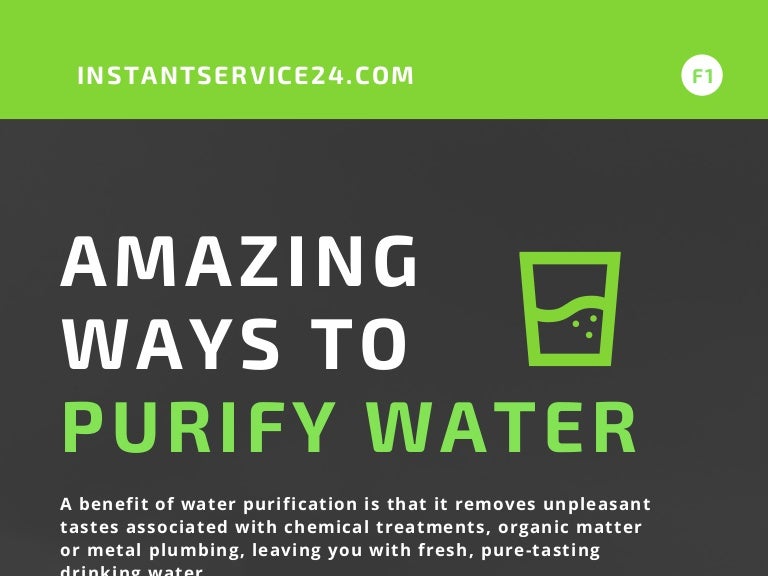A amazing ways of purified water