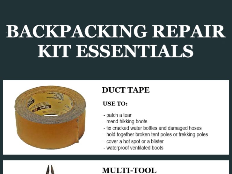 Backpacking Repair Kit Essentials