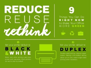 Reduce, Reuse, Rethink: 9 Things You Can Do Right Now to Make Your Office More Green