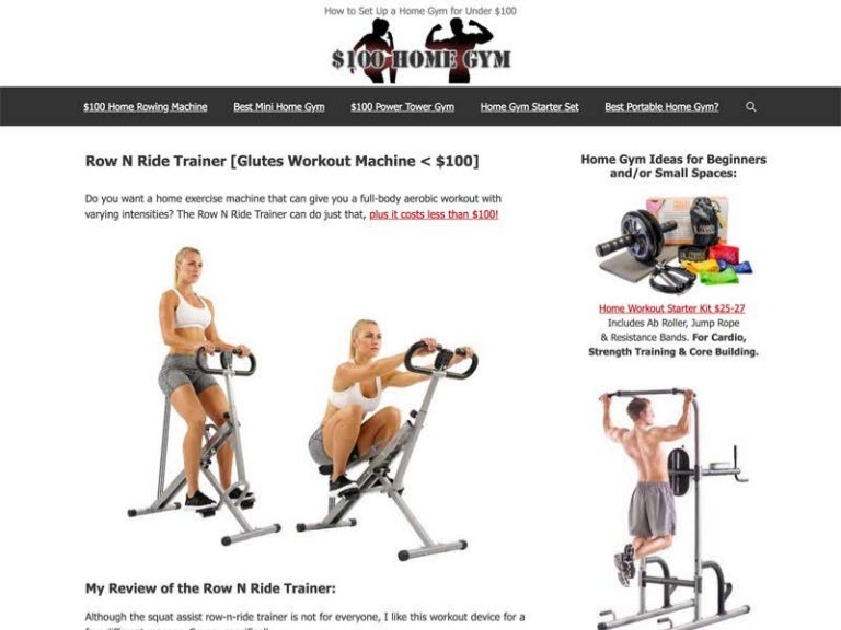 row and ride exercise machine