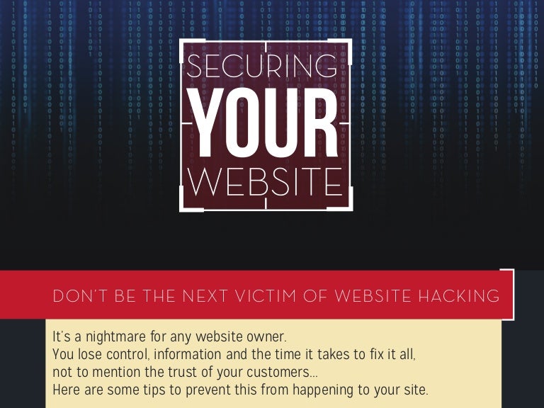 How to Secure Your Website infographic