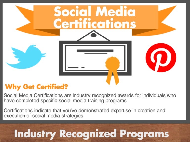 Social Media Certification Comparison Chart