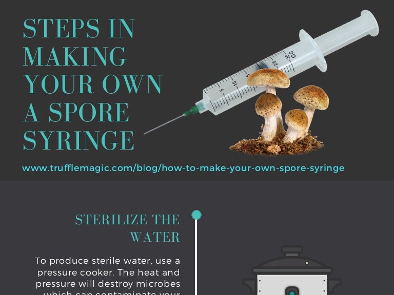 Steps in making your own a spore syringe