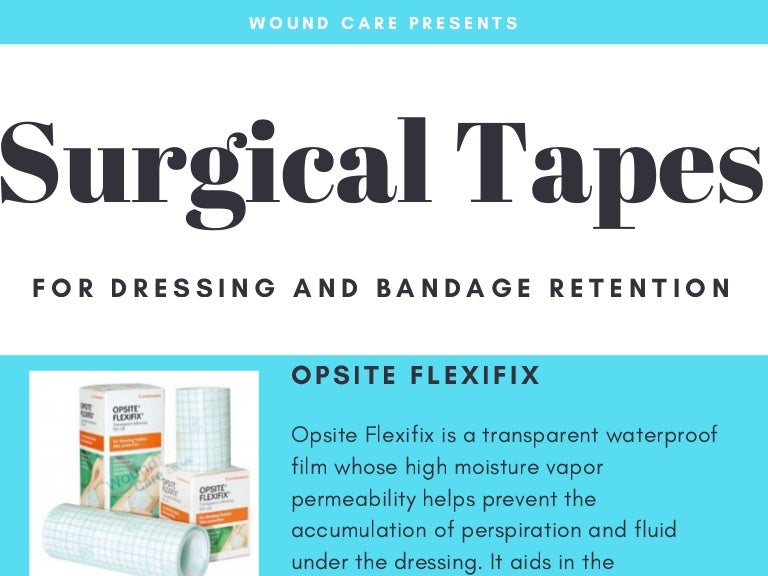 Surgical Tapes for Dressing and Bandage Retention