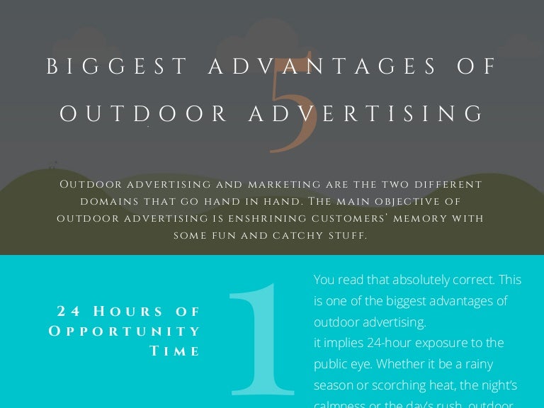 Advantages of Outdoor Advertising infographic