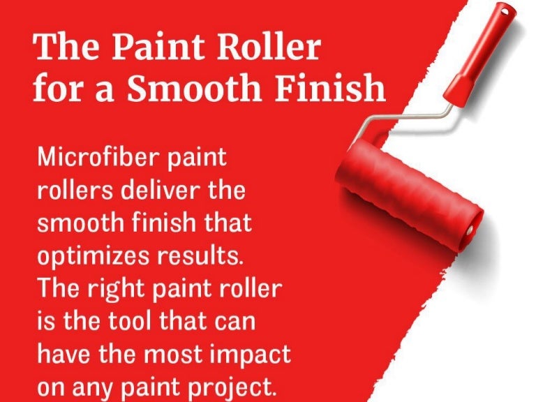 The paint roller for a smooth finish