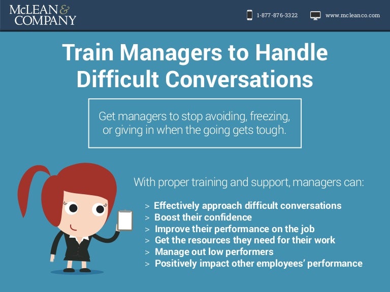 Train managers to have difficult conversations