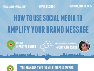 How to Use Social Media to Amplify Your Brand Message with Guy Kawasaki 