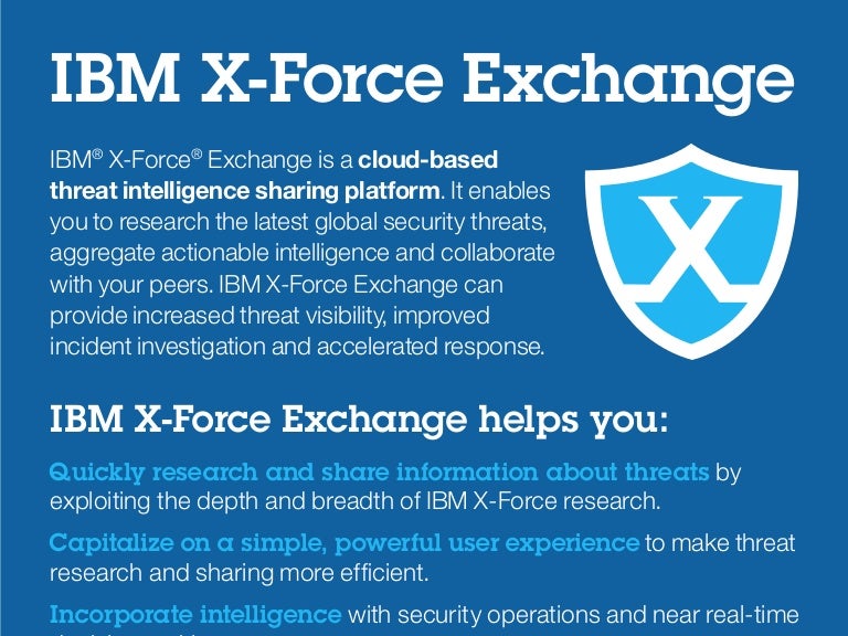 ibm x force exchange