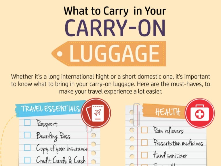What to Carry in Your CarryOn Luggage