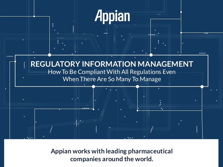 Regulatory Information Management [Infographic]