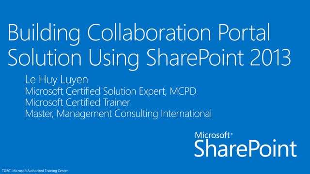 0.slide sp2013 seminar_introduction-building portal solution v1