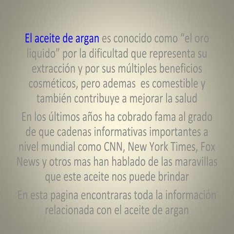 el aceite de argan que es y como usar