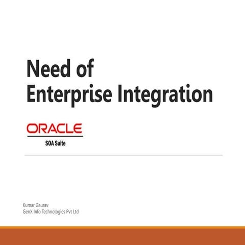 Need Of Enterprise Integration