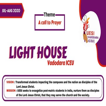A Call to Prayer | Lighthouse | Vadodara ICEU