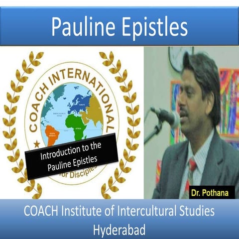 Introduction to the Pauline Epistles
