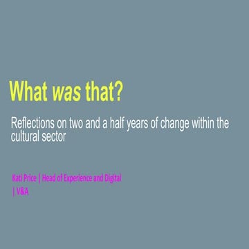 Museums+Tech 2022 Keynote