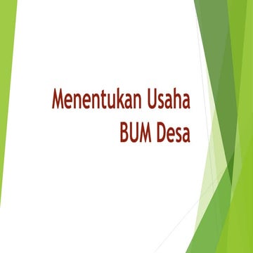 Cara Menentukan Usaha BUM Desa yang baik
