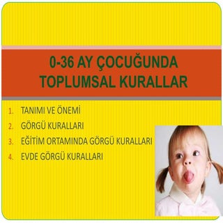 0 36 ay çocuğunda toplumsal kurallar