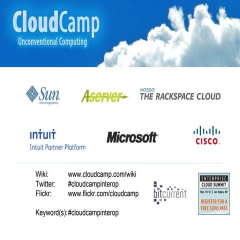0. CloudCamp Interop Sponsor Slide 5/18 2009