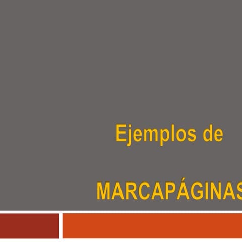 Ejemplos marcapaginas