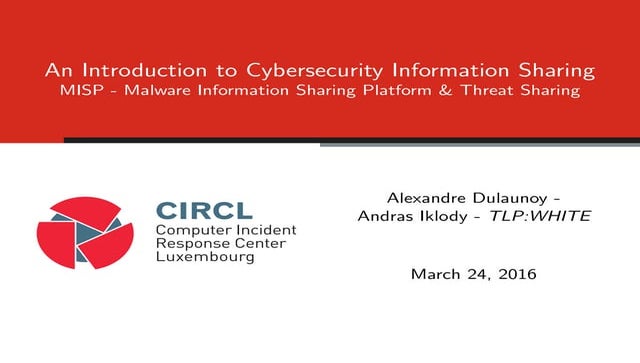 Introduction to Threat Sharing