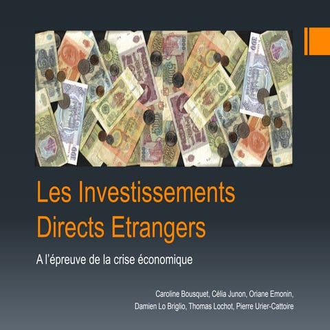 Les investissements directs etrangers | PPTX