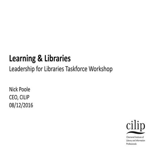 Public libraries supporting learning