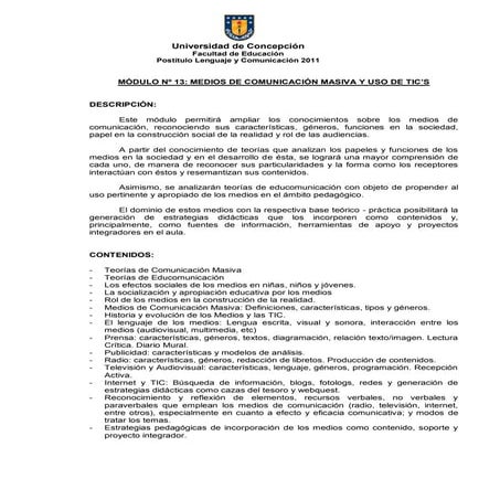 0.  programa módulo medios de comunicación masiva y tics 2011