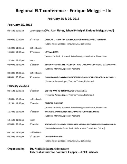 0. regional elt conference