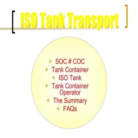 Introduction of ISO Tank Containers | PPTX