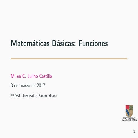 Matemáticas Básicas: Funciones