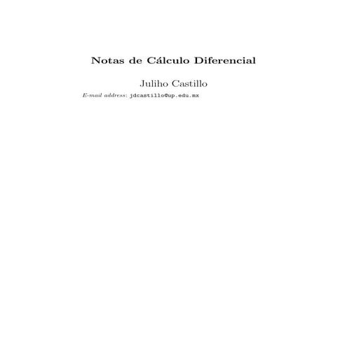Notas de Cálculo Diferencial